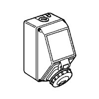 Socle prise saillie Hypra - IP66/67- 125 A - 380/415 V~ - 3P+N+T - plastique