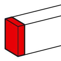 Embout gauche ou droit - DLP évol 65x80 - aluminium laqué blanc