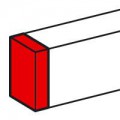 Embout gauche ou droit - DLP évol 65x80 - aluminium laqué blanc