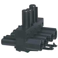 Répartiteur raccordement rapide - triphasé/monophasé - 3P noir phase 1 - Legrand - 034122