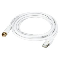 Cordon coaxial pour réseau Optimum F-RJ45 - L. 2 m