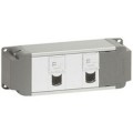 Bloc nourrice - 2 x RJ45 Cat.6 FTP 1 mod + 2 obturateurs 1 mod - à câbler