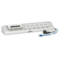 Bloc salle de réunion table en U - 6x2P+T + switch 6 ports - cordon 2P+T/RJ45