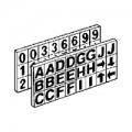 Jeu d'étiquettes Mosaic - pour hublots - chiffres 0 à 9 et lettres A à Z