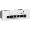 Switch-line Legrand Mosaic -10/100 base T manageable - 6+1RJ45 -230V -6 mod -blanc