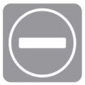 Etiquettes pour mécanismes de signalétique lumineuse picto "accès interdit" Legrand Mosaic - 2 mod