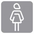 Etiquettes pour mécanismes de signalétique lumineuse picto "réservé femme" Legrand Mosaic - 2 mod