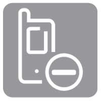 Etiquettes pour mécanismes de signalétique lumineuse picto "téléphone interdit" Legrand Mosaic - 2 mod