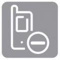Etiquettes pour mécanismes de signalétique lumineuse picto "téléphone interdit" Legrand Mosaic - 2 mod
