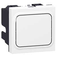 Plastron Legrand Mosaic - pour prise ACO II - 2 mod - blanc