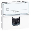 Prise RJ45 Legrand Mosaic - Cat.6 STP - 9 cts - blindée métal plié - 2 mod - blanc