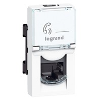 Prise RJ45 Legrand Mosaic - Cat. 5e UTP - 8 contacts - 1 mod - blanc - Legrand - 078650