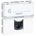 Prise RJ45 Legrand Mosaic - Cat. 5e FTP - 9 contacts - 2 mod - blanc