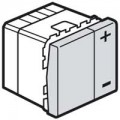 Interrupteur variateur Legrand Mosaic - 2 mod - sans neutre - 2 fils - 400 W - alu