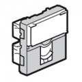Prise RJ45 Legrand Mosaic - Cat. 6 UTP - 8 contacts - 2 mod - prise à 90° - alu