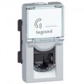 Prise RJ45 Legrand Mosaic - Cat. 6 FTP - 9 contacts - 1 mod - alu