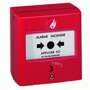 Déclencheur manuel équip alarme incendie - indic mécanique d'état - saillie