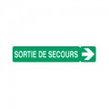 Etiquette signalisation complémentaire pour BAES - ''SORTIE DE SECOURS''+ flèche - Legrand