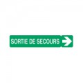 Etiquette signalisation complémentaire pour BAES - ''SORTIE DE SECOURS''+ flèche - Legrand