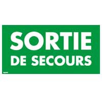 Etiquette signalisation additionnelle pour BAES - ''SORTIE DE SECOURS''