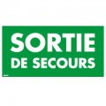 Etiquette signalisation additionnelle pour BAES - ''SORTIE DE SECOURS''