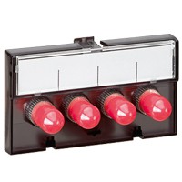 Bloc fibre optique - ST pour 4 fibres multimode - pour panneau/tiroir optique