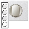 Plaque Legrand Céliane - 4 postes - Corian antarctica