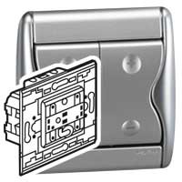 Interrupteur variateur Legrand Sagane - 40 à 300 W - à bouton-poussoir avec mémoire