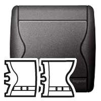 Enjoliveur Legrand Sagane Graphimat - dble Va-et-vient lum, dble poussoir lum, Va-et-vient + poussoir lum