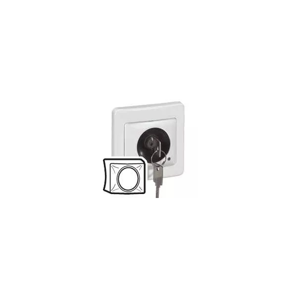 Enjoliveur LEGRAND SAGANE Blanc Moucheté - Référence 85714 - Occasion