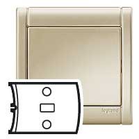 Enjoliveur Legrand Sagane Métalide - interrupteur simple CPL/IR/radio, prisinter