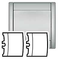Enjoliveur Legrand Sagane Alumide - dble VV, double allum, double poussoir, VV+poussoir