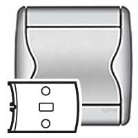 Enjoliveur Legrand Sagane Alumat - interrupteur simple CPL/IR/radio, prisinter