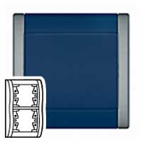 Plaque double horizontale legrand sagane nuit d encre - Bricolage