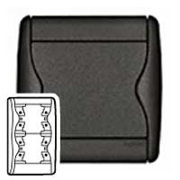 Plaque Triple Verticale Legrand Sagane Graphimat 85232 - Laque Rouge