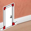 Angle plat pour utilisation en bas de porte - pour moulure 30x12,5 - plâtre