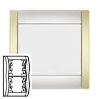 Plaque Legrand Sagane Kozi Pollen - verticale - 2 postes