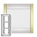 Plaque Legrand Sagane Kozi Pollen - verticale - 3 postes