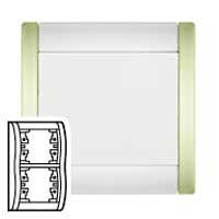 Plaque Legrand Sagane Kozi Anis - verticale - 2 postes