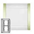 Plaque Legrand Sagane Kozi Anis - verticale - 2 postes