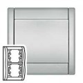 Plaque Legrand Sagane Kozi Alumide - verticale - 2 postes