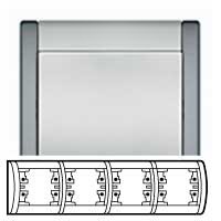 078808L Plaque de finition horizontale Mosaic pour 4x2 modules blanc - professionnel