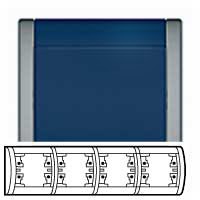 Plaque Double Horizontale Legrand Sagane - Nuit D'Encre Magnésium 82147 - Occasion