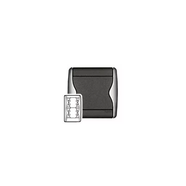 Plaque Double Verticale Legrand Sagane Xelio Alumat - Chrome Mat Pour Interrupteur - Neuf