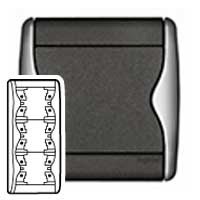 Plaque Legrand Sagane Xeliomat Chrome mat - verticale - 3 postes