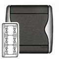 Plaque Legrand Sagane Xeliomat Chrome mat - verticale - 3 postes