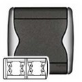 Plaque Legrand Sagane Xeliomat Chrome mat - horizontale - 2 postes