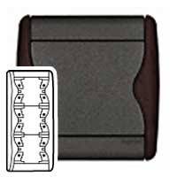 Plaque Legrand Sagane Xeliomat Ecorce de noyer - verticale - 3 postes