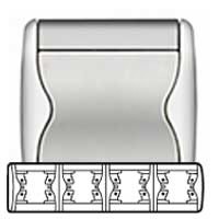 Legrand 87742 Sagane Xéliomat Alumat - Cover for 2P+T socket