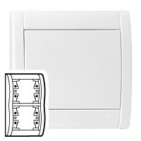 Plaque Legrand Sagane Opalis - verticale - 2 postes